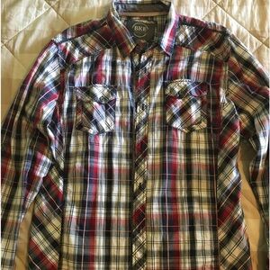BKE Plaid Athletic Fit Shirt
